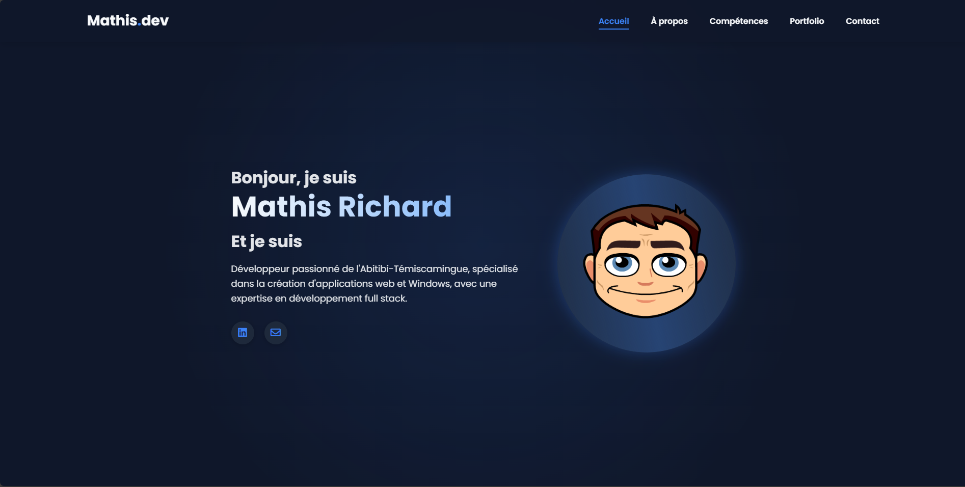 Aperçu du projet MathisRichard.com